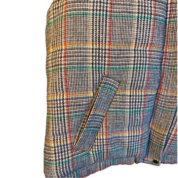 Etcetera Tan Plaid Hooded Puffer Vest NWT - Picture 7 of 11